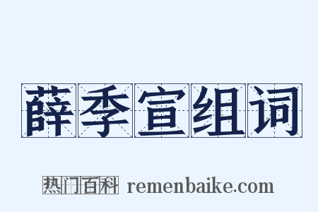 薛季宣组词是什么意思的图片